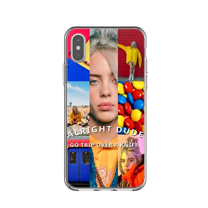 TPU Billie eilish rainbow blohsh, мягкий чехол для телефона с глазами океана, чехол для iPhone 11 Pro Max X 5 5S SE 6 6S Plus 7 8 Plus XS MAX XR - Цвет: TPU