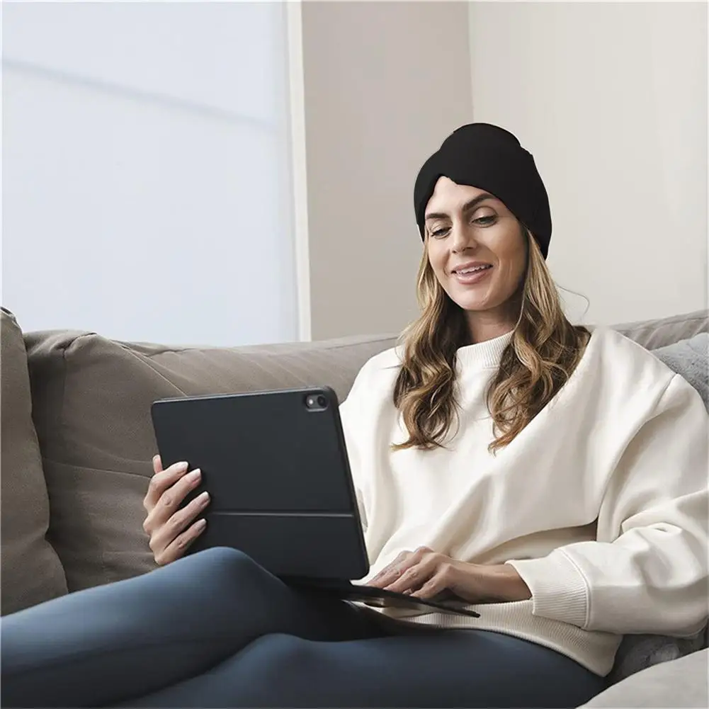 Cuffia per sollievo dal mal di testa con terapia del freddo Cuffia per sollievo dal mal di testa con impacco di ghiaccio flessibile Cuffia per sollievo dal mal di testa e dall'emicrania Cuffia per sollievo dal mal di testa con impacco freddo_voghion.com