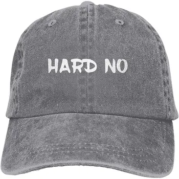 

Men Women Hard No Baseball Cap Denim Dad Hat Trucker's Cap