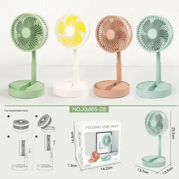 

Usb Charging Fan Telescopic Folding Fans Home Desktop Fan Air Cooler Summer Desk Fans with 1200mAh 18650 Battery