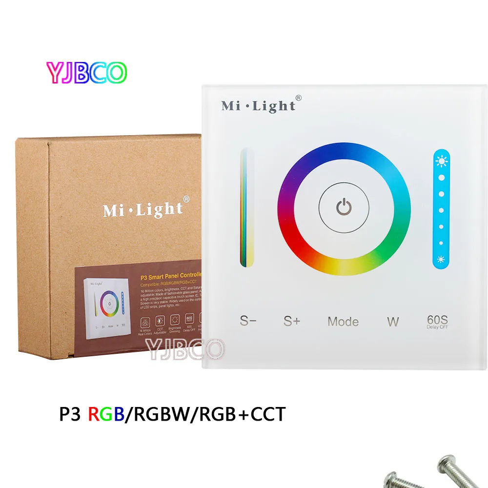 

P3 Milight DC12v-24v led Panel Light Controller RGB/RGBW/RGB+CCT LED Touch Switch Panel Controller Dimmer for Led Strip Light