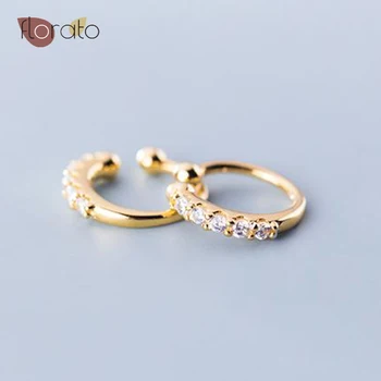 

Simple Earcuff Tasteful Zircon Clip On Earrings For Women 925 Sterling Silver Ear Cuff Jewelry For Girl pendientes mujer A30