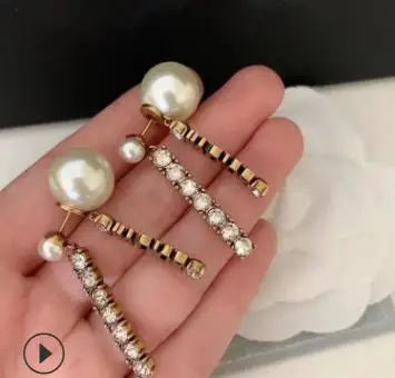 D Home/Di Home новые жемчужные стразы, серьги с кисточками, женские длинные красные серьги в ретро стиле