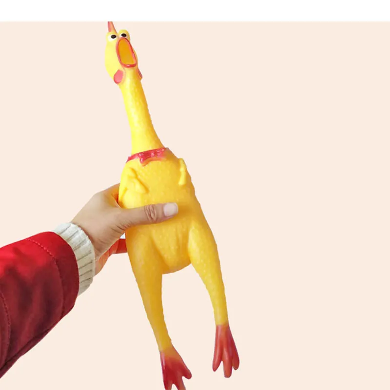 

Silicone King Screaming Chicken Tricky Vent Dog Toy Net Red Screaming Chicken Vocal Pet Toy