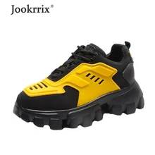 Jookrrix/; женские брендовые кроссовки на танкетке, увеличивающие рост 5 см; женская модная повседневная теплая обувь из искусственной кожи на толстой подошве
