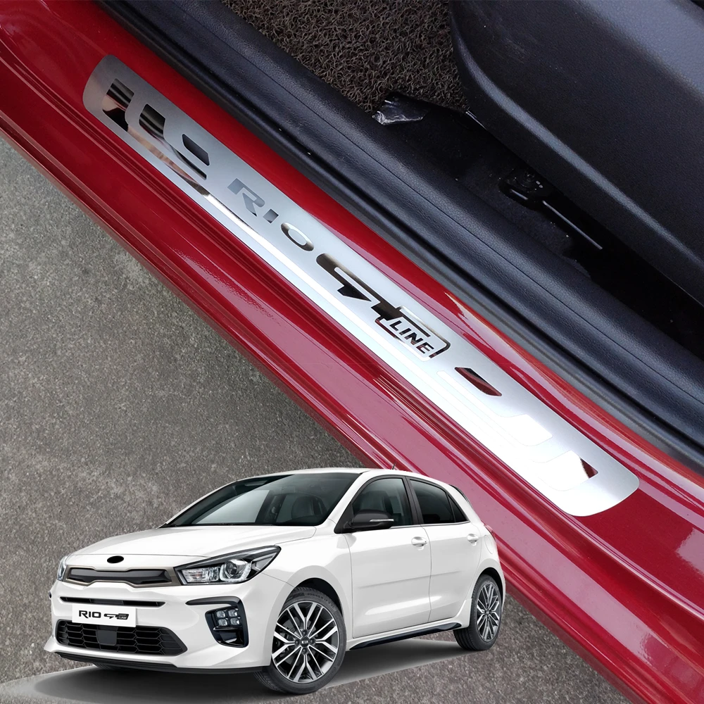 Для Kia Rio Gt Line Gt-line из нержавеющей стали, автомобильный стикер на порог, накладка на накладка, авто Стайлинг, аксессуары, протектор, педаль