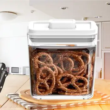 

Square Plastic Sealed Canister Storage Tank Kitchen Storage Box Food Cans Milk Powder Cans Transparent Airtight Food Storage