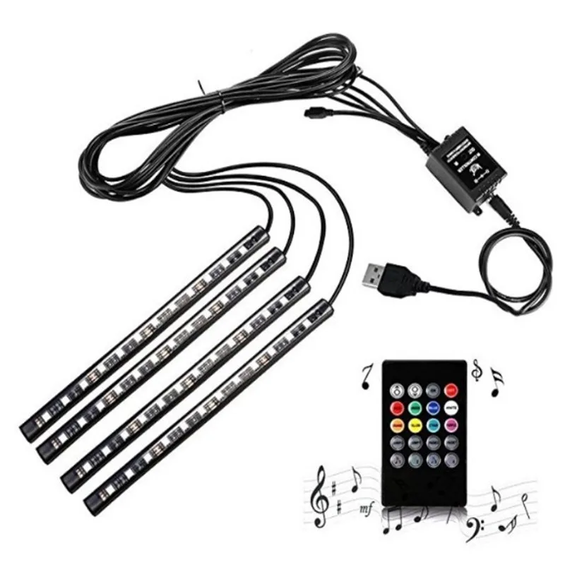 DC12V 5050 一拖四RGB氛围灯2_副本