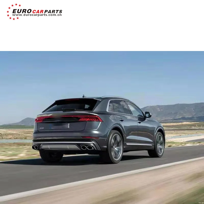 

2019 year rear diffuser tailpipe for SQ8 Rear Lip and exhaust tips high quality auto parts Q8 rear diffuser