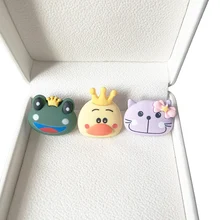 Shoe Charms Dinosaur Animals Cats Ducks Frog Rabbit For Croc Wristbands Shoe Decoration Buckle Kids Gift Jibz