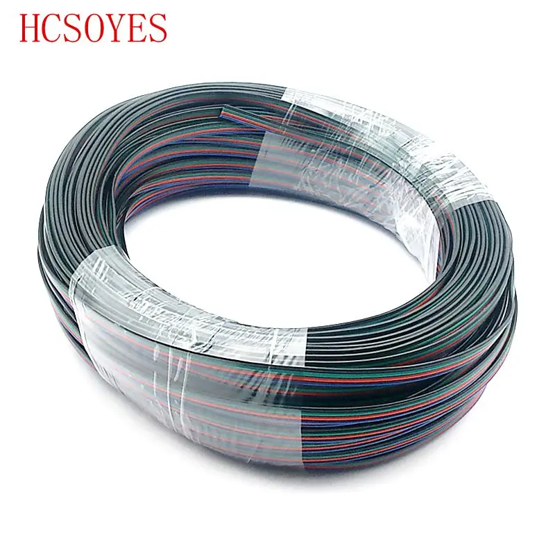 4 контактный удлинитель RGB + черный провод для ws2801/5050 /3528/lpd8806/apa102 smd Светодиодная
