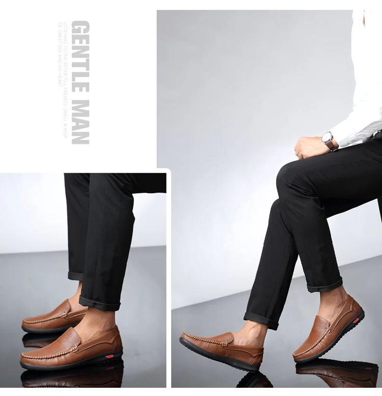 Мужские лоферы из натуральной кожи; Повседневная обувь в деловом стиле; мужские мокасины для вождения