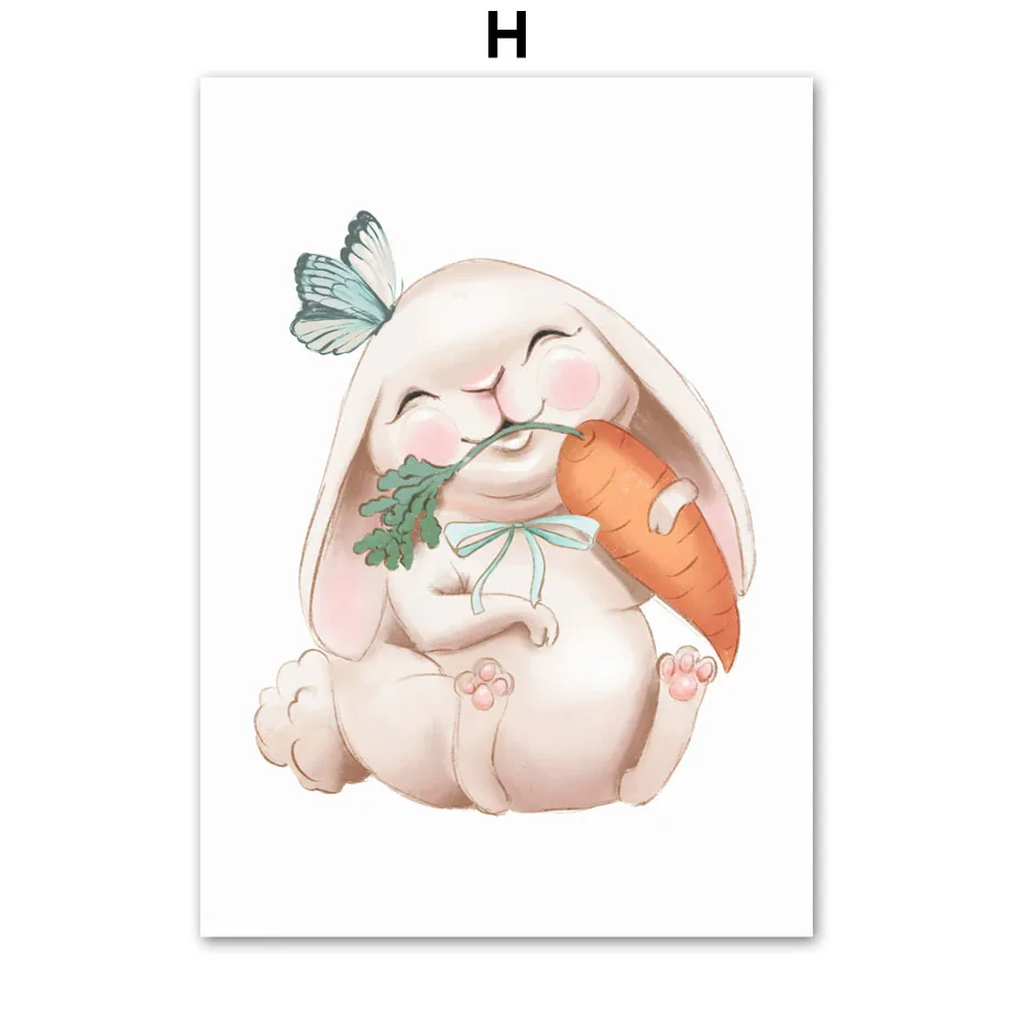 Easter-Eggs-Bunny-Duckling-Girl-Flowers-Nordic-Posters-And-Prints-Wall-Art-Canvas-Painting-Wall-Pictures (10)