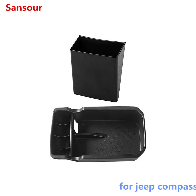 Подставка Sansour для Jeep Compass 2017 + держатель чашки органайзер перчаток аксессуары