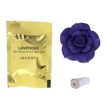 

Car Ornament Camellia Perfume Clip Air Freshener Auto Air Condition Vent Perfume Balsam Balm Fragrance Auto Flower Decoration