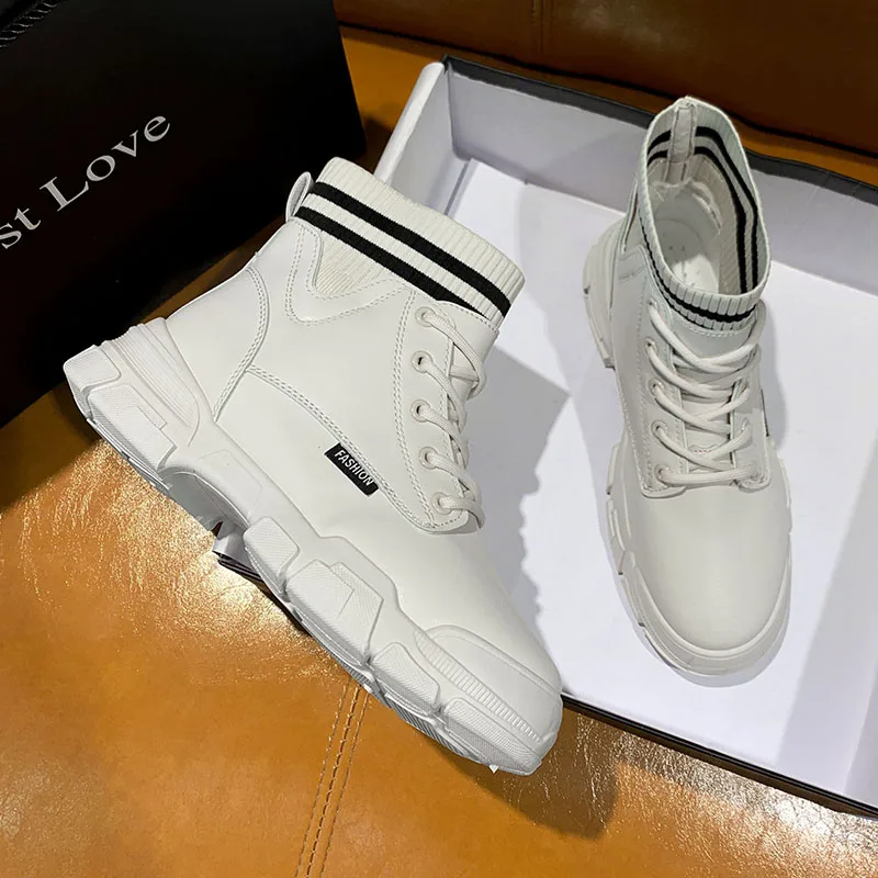 

Martin Boots Locomotive Mid-tube Short Boots Genuine Leather Short Boots Rubber British Style Retro Autumn And Winter Female