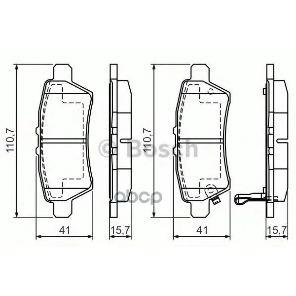 Колодки Тормозные Дисковые Задн Nissan: Pathfinder(R51) 2.5 Dci 4wd/3.0 Dci/4.0 4wd 05- Bosch арт. 0986494369
