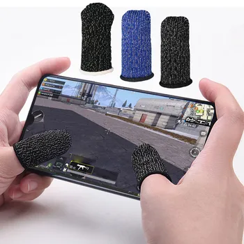 

Bevigac Game Finger Sleeves Sweatproof Breathable Full Touch Screen Mobile Game fingertips for Pubg Games