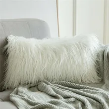 Мягкая подушка из искусственного меха, пушистая плюшевая подушка для дивана, домашний декор