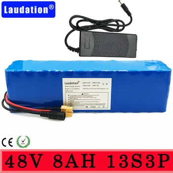 

Laudation 48V bateria pack 8Ah 13s3p 18650 rechargeable battery With 2A charger built-in 15A BMS For electric bicycles e bike