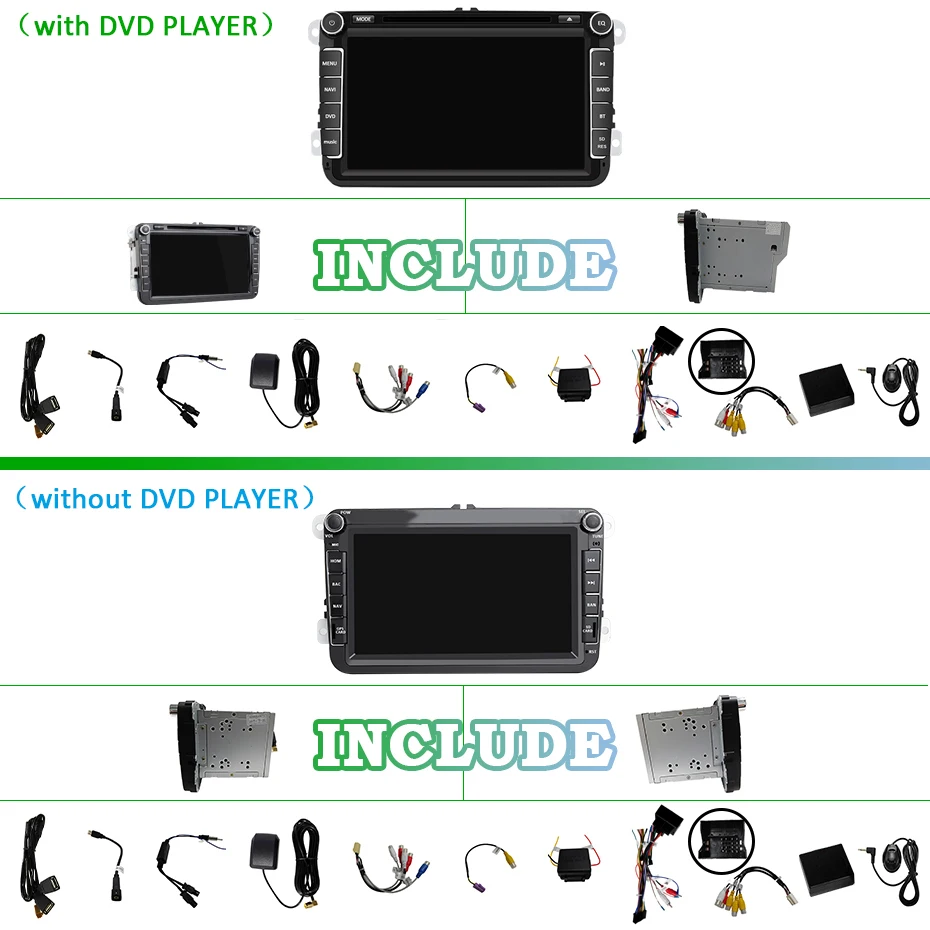 Perfect 8 Core 4G RAM 64G Android 9.0 2 DIN Car dvd Player GPS for VW/GOLF 5 6/Polo/Passat/CC/B6/B7/Skoda/SEAT/Leon car radio Multimedia 4