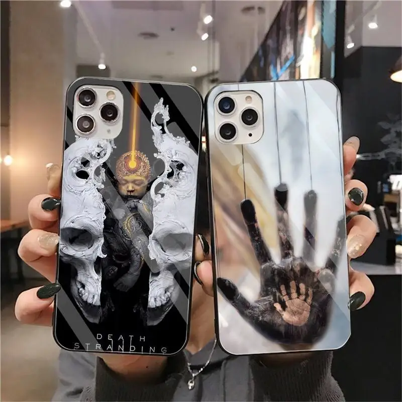 Мягкий ТПУ чехол для телефона Death Stranding черное закаленное стекло iPhone 11 Pro XR XS MAX 8X7 6S