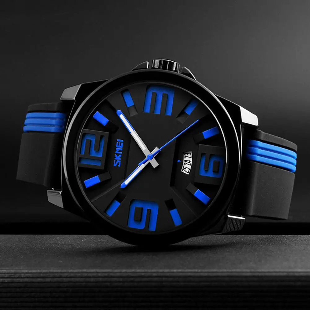 

SKMEI 9171 Men Waterproof Silicone Band Quartz Analog Arabic Numbers Sports Wrist Watch