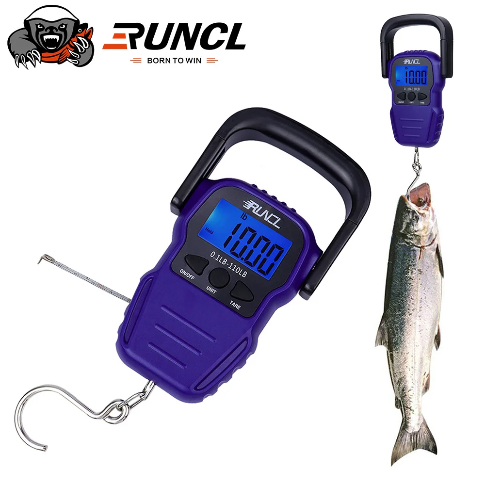 RUNCL 50KG Portable LCD Display Fishing Scale Electronic Balance