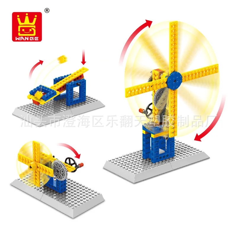 

Wange Teaching Aids Power Machinery 3-in-1 Transformation Fight Inserted Building Popularization of Science Education Machinery