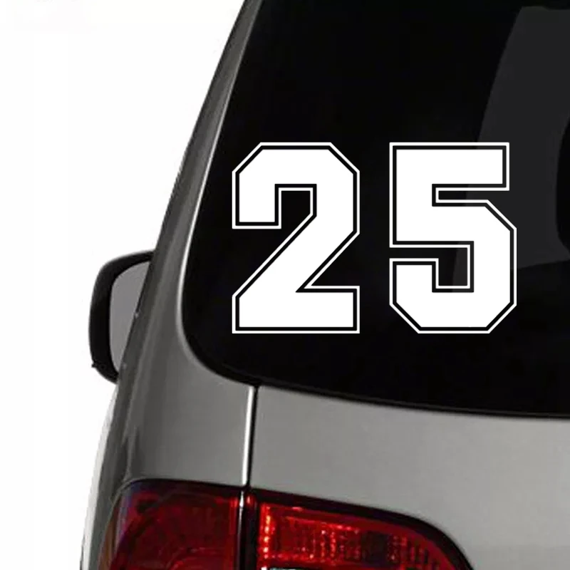 

CK20276# наклейки на авто номер 25 водонепроницаемые наклейки на машину наклейка для авто автонаклейка стикер этикеты винила наклейки стайлинга автомобилей украшения на бампере автомобиля Без фона