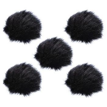 

5 Pack Furry Outdoor Microphone Windsn Muff for Most Lavalier Microphones