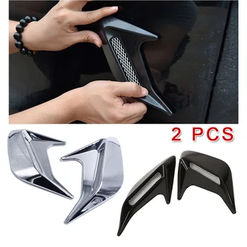 

2pcs Car Air Flow Inlet Scoop Hood Vent Sticker Trim Decal Decor Universal Car Interior Decoration Air Hood Vent Trims