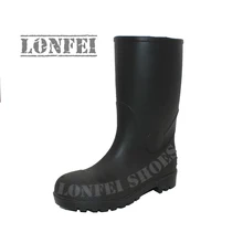 Высокие черные водонепроницаемые Нескользящие резиновые сапоги из ПВХ со стальным носком для мужчин, для дождливого дня, для улицы, износостойкие резиновые сапоги