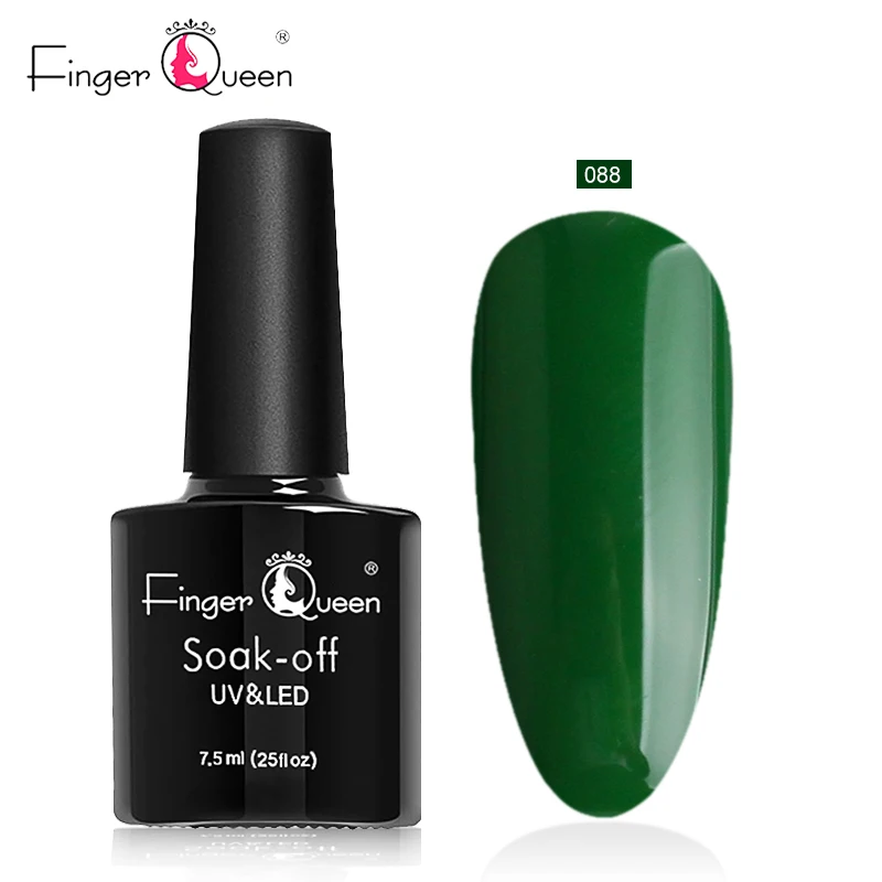 BLC088 Fingerqueen растение зеленый голубой цвет серии Модный лак для ногтей для женщин Многоцветный гель лак блестящий гель УФ 7,5 мл - Цвет: BLC088