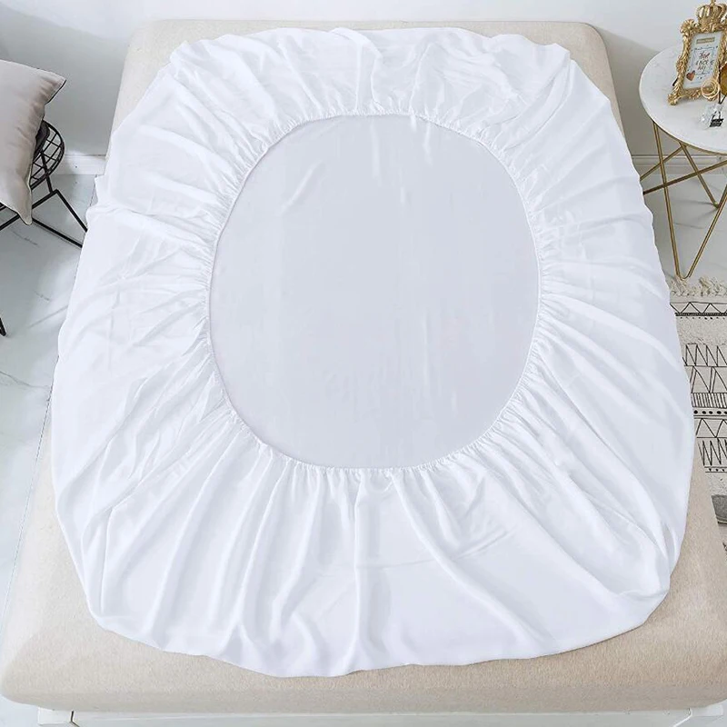 

White Waterproof Bedspread Home Hotel Bed Cover Mattress Cover Bedspread Bedding Sheet Couvre Lit Twin/Full/Queen/King Size