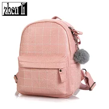 Зима, стиль, пушистый шарик, 7 шт., набор ножей из нержавеющей стали, рюкзак, женская сумка, милый женский рюкзак со складками