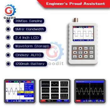 

DSO PRO Handheld Mini Portable Digital Oscilloscope 5M Bandwidth 20MSps Sampling Rate Voltage 0–40V 2.4 inch Color Display