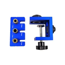 Карманное отверстие джиг комплект с 8 мм Шаг сверло дерево дюбель джиг сверление отверстие направляющий локатор деревообрабатывающий Столярный инструмент для позиционирования