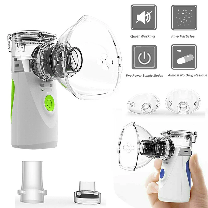 

Portable Handheld Nebulizer Atomizer Inhaler Ultrasonic Mesh Machine F/Kid Adult