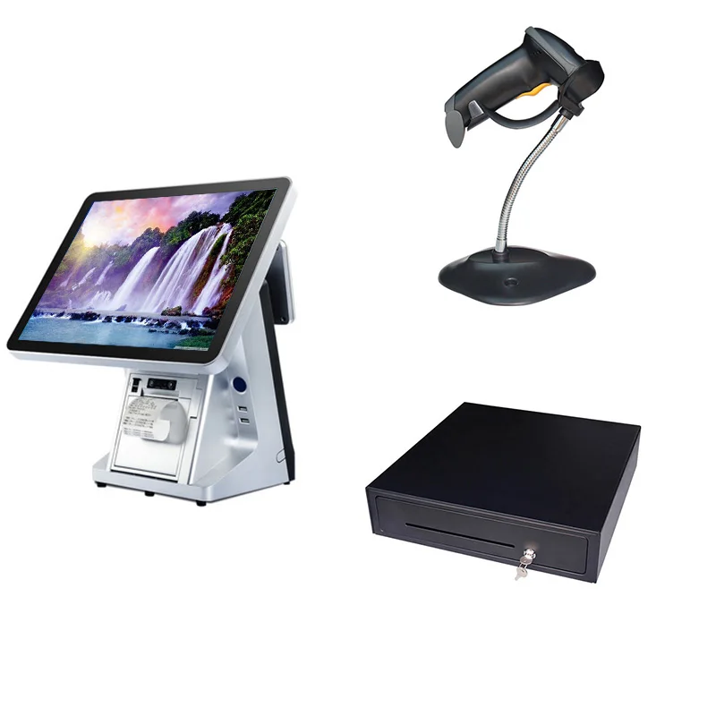 

China factory price pos all in one with printer/scanner/cash machine