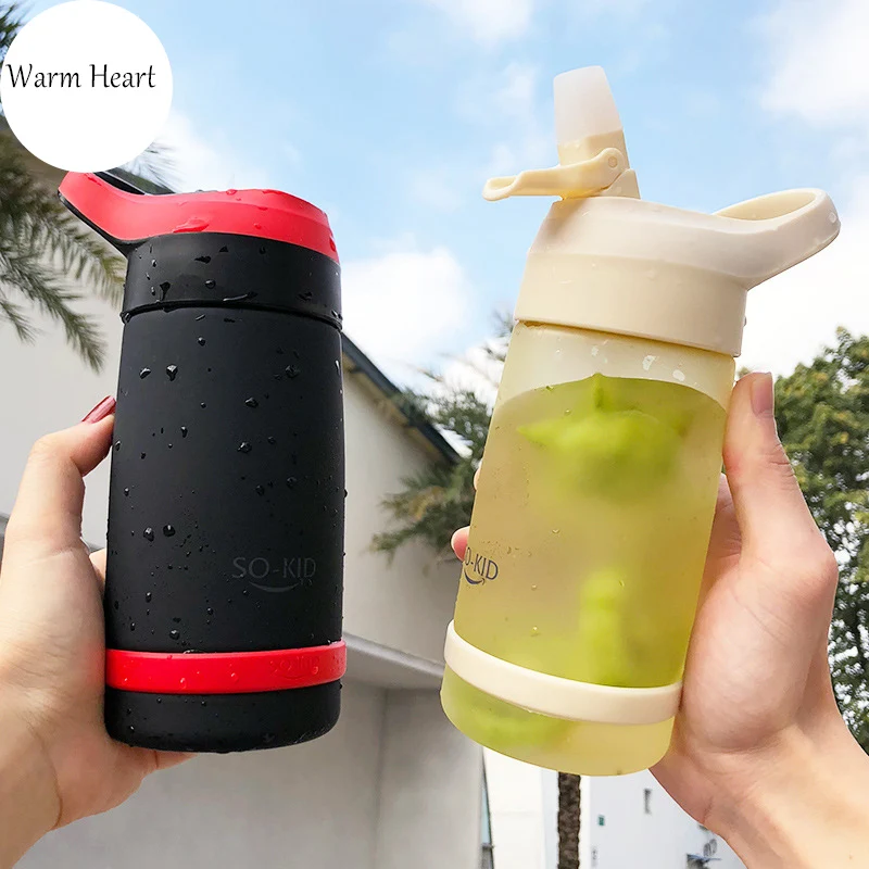

Eco-Friendly BPA Free Straw Cup Plastic Water Bottle Drinking Portable Camp Travel Picnic School For Adult Kid Children