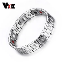 Vnox Магнитный браслет для Для мужчин здоровый Средства ухода Нержавеющая сталь цепи Free Box