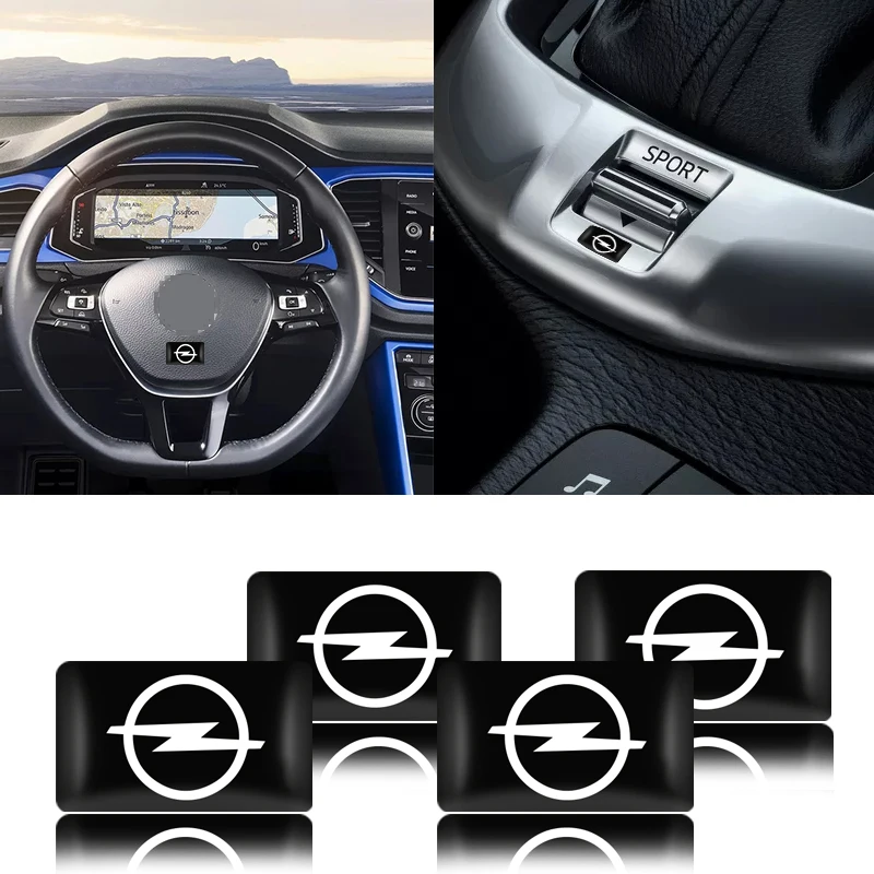 

10 pcs Car Styling Small Decorative Badges Bucket Steering Wheel for Opel Astra H G J Insignia Mokka Zafira Corsa Vectra C car