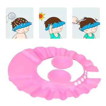 

Bath Wash Hair Cap Ear Protection Children Shampoo Cap Shower Caps Baby Shower Shield Hat Safe Soft Hat Adjustable
