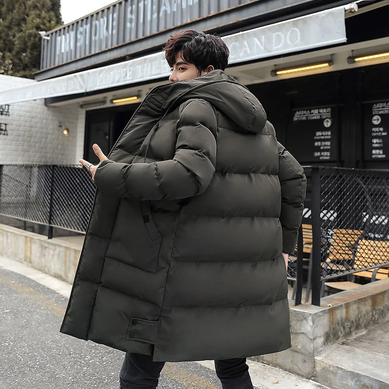 

2021 Winter Fashion Parka jacket men's Long Warm Thick Hood Parkas Coat Men Outwear Outfits Classic Windproof Pocket outwear Men