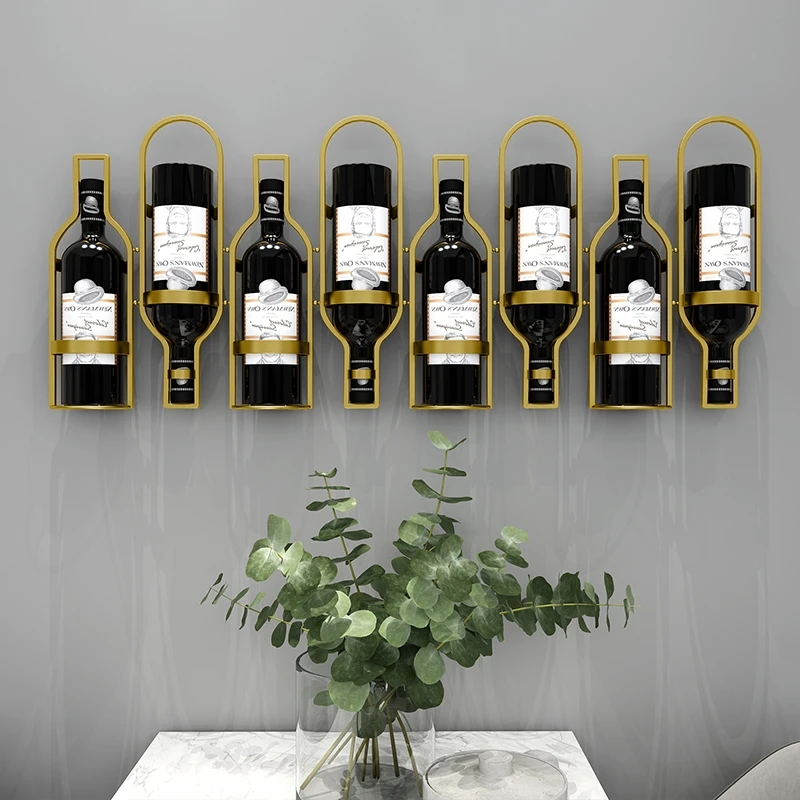 

Creative wine rack living room hanging family dining room iron wine rack storage rack simple wall mounted wine cabinet