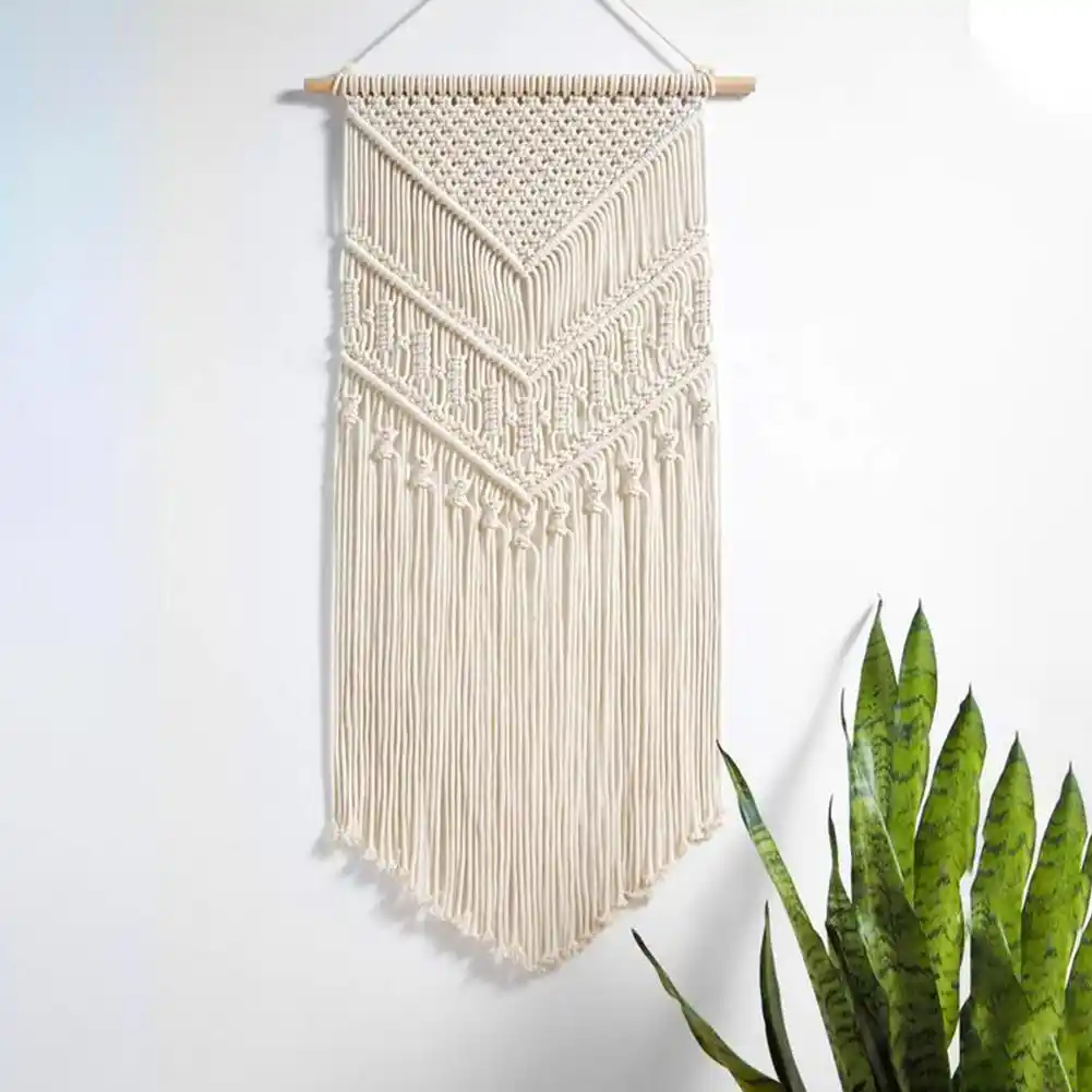 Macrame Tejido Colgante De Pared Boho Chic Bohemio Sala Geometrica