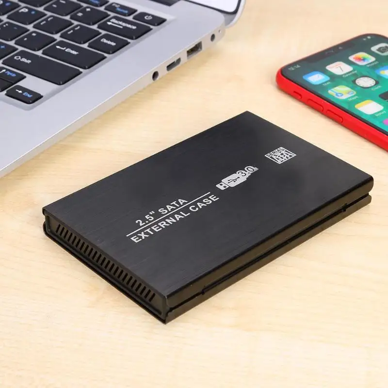 2,5 дюймов Матовый сплав USB3.0 жесткого диска SATA HDD чехол с воздушным охлаждением решетка Поддержка 8T Скорость HDD корпус чехол для ноутбука