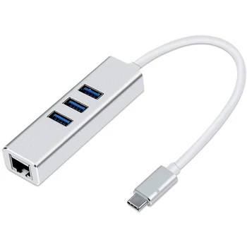 

4-In-1 USB 3.0 to Ethernet Adapter,with RJ45 10/100/1000 Gigabit Ethernet Adapter Support Win 7/8/10, Mac OS, Linux