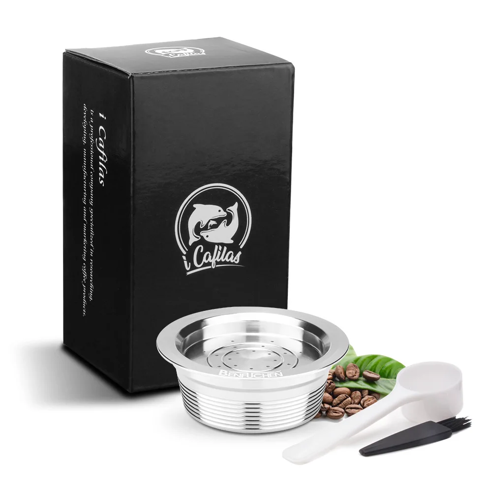 Stainless Steel Espresso Coffee Maker Capsule For LAVAZZA A MODO MIO JOLIE Machine Reusable Spoon Brush Brand New | Дом и сад